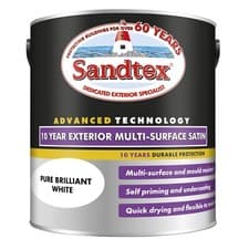 Image of Sandtex 10 Year Multi Surface Satin Paint, All Colours, All Sizes