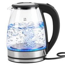 Image of Electric Glass Kettle 2L 1800W Fast Boiling Tea Kettle Hot Water Boiler BPA-Free