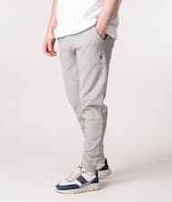 Image of Polo Ralph Lauren Mens Double Knit Mesh Grey Fleece Pant Joggers Sweatpants | XL