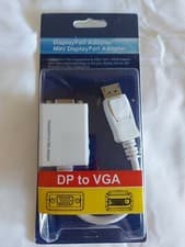 Image of DisplayPort to VGA Adapter in White - NEW
