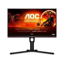 Image of AOC G3 24.5 Inch VA Gaming Monitor Full HD Black Red (25G3ZM/BK)