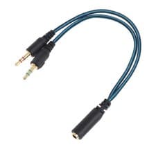 Image of headsets Adapter 3.5mm audios plugs Y Cable Headphone Adapter 3.5mm Mic Cable