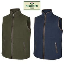 Image of Hoggs of Fife Mens Woodhall Lightweight Fleece Country Gilet Bodywarmer S-4XL