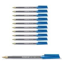 Image of Staedtler Ballpoint Pens 430 M Blue Stick Medium - Pack 20