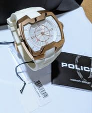 Image of Police Endeavor PL.13452JSR/04 Men's white silicone strap WITHOUT BOX