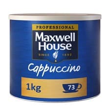 Image of Maxwell House Cappuccino Instant Coffee Powder 1Kg Tin - 73 Servings