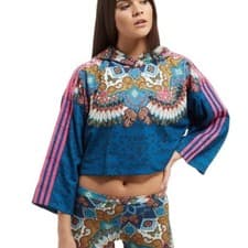 Image of Adidas Originals Borbomix Crop Sweatshirt Hoodie Size 6 XS
