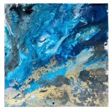Image of Ultra Contemporary ABSTRACT ACRYLIC TEXTURED PAINTING On 80 x 80cm Large Canvas.