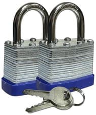 Image of 2 PK Heavy Duty Weatherproof Padlock Outdoor Security Iron Lock Shed Safety 2Key