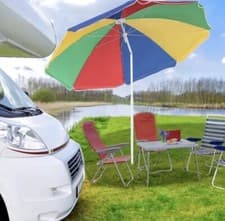 Image of Garden Beach Parasol Indoor Outdoor Sun Shade Garage Table Patio Umbrella Fabric