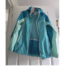 Image of Regatta Women's Blue Waterproof Jacket with Hood Size M Polyester