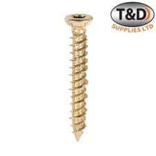 Image of Timco 7.5x50 Concrete Screws TX Flat Countersunk - 100Pcs Yellow Masonry Fixings