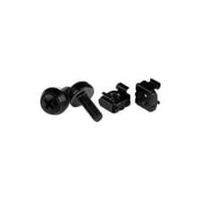 Image of StarTech M5 x 12mm - Screws and Cage Nuts - 100 Pack, Black CABSCREWM52B