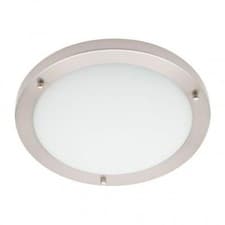 Image of Litecraft Mari Ceiling Light Bathroom IP44 Rated Flush Mount Fitting - 4 Colours