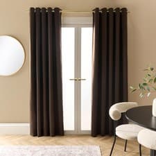 Image of OHS Eyelet Blackout Curtains PAIR of Thermal Ring Top Ready Made Luxury