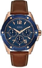 Image of Guess Mens Quartz Watch with Leather Bracelet – W0600G3