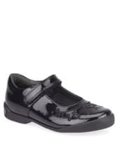 Image of Start-rite Hopscotch Leather Mary Jane Girls School Shoes Black Patent 8.5 G