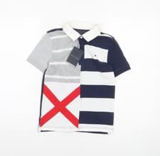 Image of Tommy Hilfiger Boys Multicoloured Striped Polo Shirt 8 Years