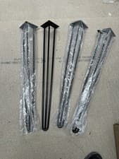Image of Hairpin Legs SET OF 4/ quality finish 34” Black  3 Pin 12mm thick heavy duty 