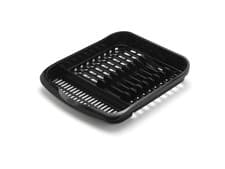 Image of Addis 516468 Plate Dish Draining Rack, Soft Black, 33 33 x 39.5 x 6 cm, Black