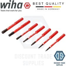 Image of Wiha 38997 VDE Set of 7 SoftFinish Allen Hex Keys Electric Slim Bits 75mm GERMAN