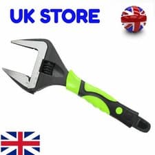 Image of Extra Wide Jaw Adjustable Wrench Spanner 6" 8" 10" 12" Heavy Duty 0-60MM Opening
