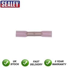 Image of Sealey Heat Shrink Butt Connector Terminal 4.8mm Red Pack of 100 RTSB100