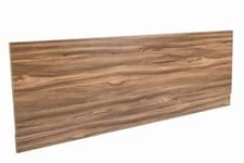Image of 1700 mm Walnut Effect Front Straight Wrapped Wood Bath Panel