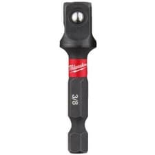 Image of Milwaukee 4932478054 1/4" Hex to 3/8" Square Drive ShockWave Impact Adaptor