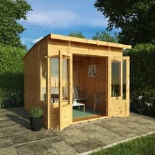 Image of Mercia | Premium Helios Summerhouse | Garden Office | Contemporary Curved Roof