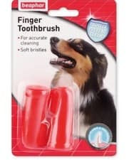 Image of Beaphar Soft Finger Toothbrush for Dogs and Cats 1 Pack of Two Brushes
