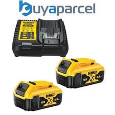 Image of Dewalt DCB184 5.0ah 18v XR Lithium Ion Battery Twin Pack + DCB115 Charger