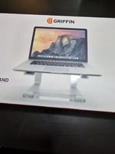 Image of GRIFFIN ELEVATOR DESKTOP STAND FOR LAPTOPS & MACBOOK - SILVER/CLEAR - GC16034-2