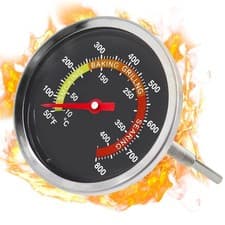 Image of Stainless Steel BBQ Smoker Grill Thermometer - Precise Temperature Gauge