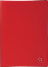 Image of Exacompta A4 Soft Cover 50 Pockets Display Book Anti-Glare Presentation Red