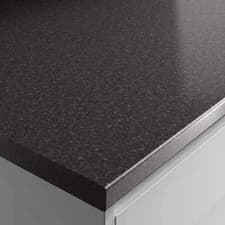 Image of Modern Laminate Kitchen Worktop In Taurus Black Gloss 600mm x 38mm x 3m