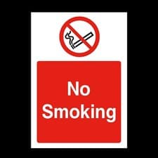 Image of No Smoking Plastic Sign or Sticker - A6 A5 A4 (PS51)