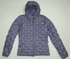Image of NEW Adidas Light Down Hooded Jacket in Orbit Violet Size Small Zip-Front