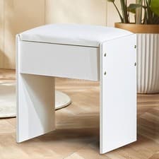 Image of Dressing Table Stool Makeup Vanity Stool Chair Soft Padded Wooden 36 x42cm