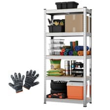 Image of 5 Tier Racking Shelf Heavy Duty Garage Shelving Storage Shelves Unit 150x70x30cm