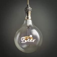 Image of Vintage Style 2w LED BC B22 Bayonet Cap Globe Clear Light Bulb - Beer - RRP £20