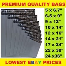 Image of GREY MAILING BAGS STRONG POLY POSTAL POST POSTAGE SELF SEAL PACKAGING STRONG
