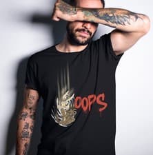 Image of Looney Tunes Wiley Coyote Stencil Official Men's T-Shirt Wile E Coyote Gift Tee