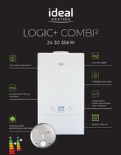 Image of Ideal Logic Plus Combi2 C30 30kW Gas Combi Boiler & FLUE 228330 7 Yr War