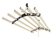 Image of 6 Lath Black Clothes Airer Pulley Maid Ceiling Dryer 2.4m Traditional Mounted