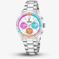 Image of FESTINA F20753/7 Ladies Chrono Stainless Steel Case & Bracelet 2 Year Warranty