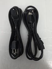 Image of Power Cord X2 - US/USA/American 3 Pin Plug to C13 IEC Mains Lead Cable 1.8m