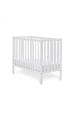 Image of Obaby Bantam Space Saver Cot - White - SPACE SAVER Compact Baby COT