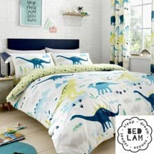Image of Dino GLOW IN DARK Children's Kids Duvet Cover Bedroom Collection By Bedlam Multi