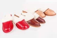 Image of Women`s / Ladie`s Handmade Warmed Natural Leather Slippers Size UK 3 4 5 6 7 8